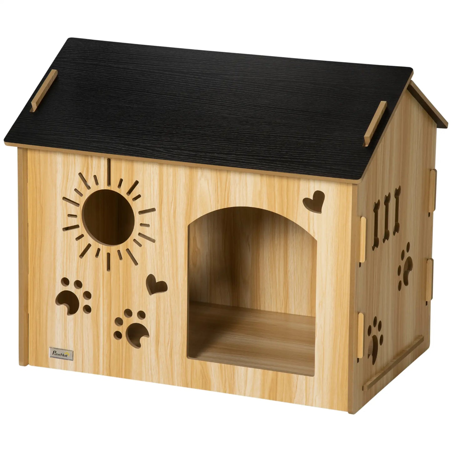 Niche pour chien en bois de chêne