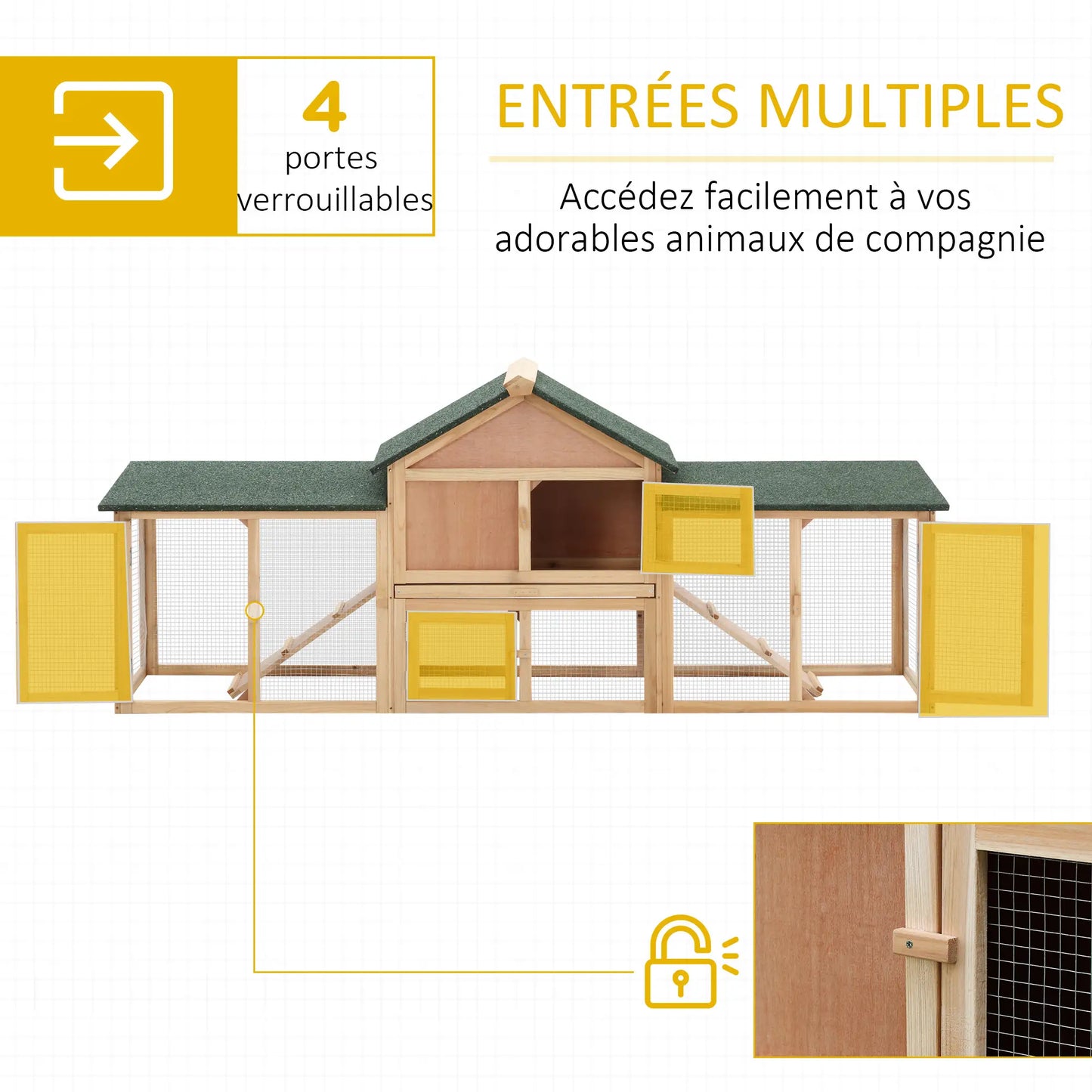 Clapier pour lapins & rongeurs XXL