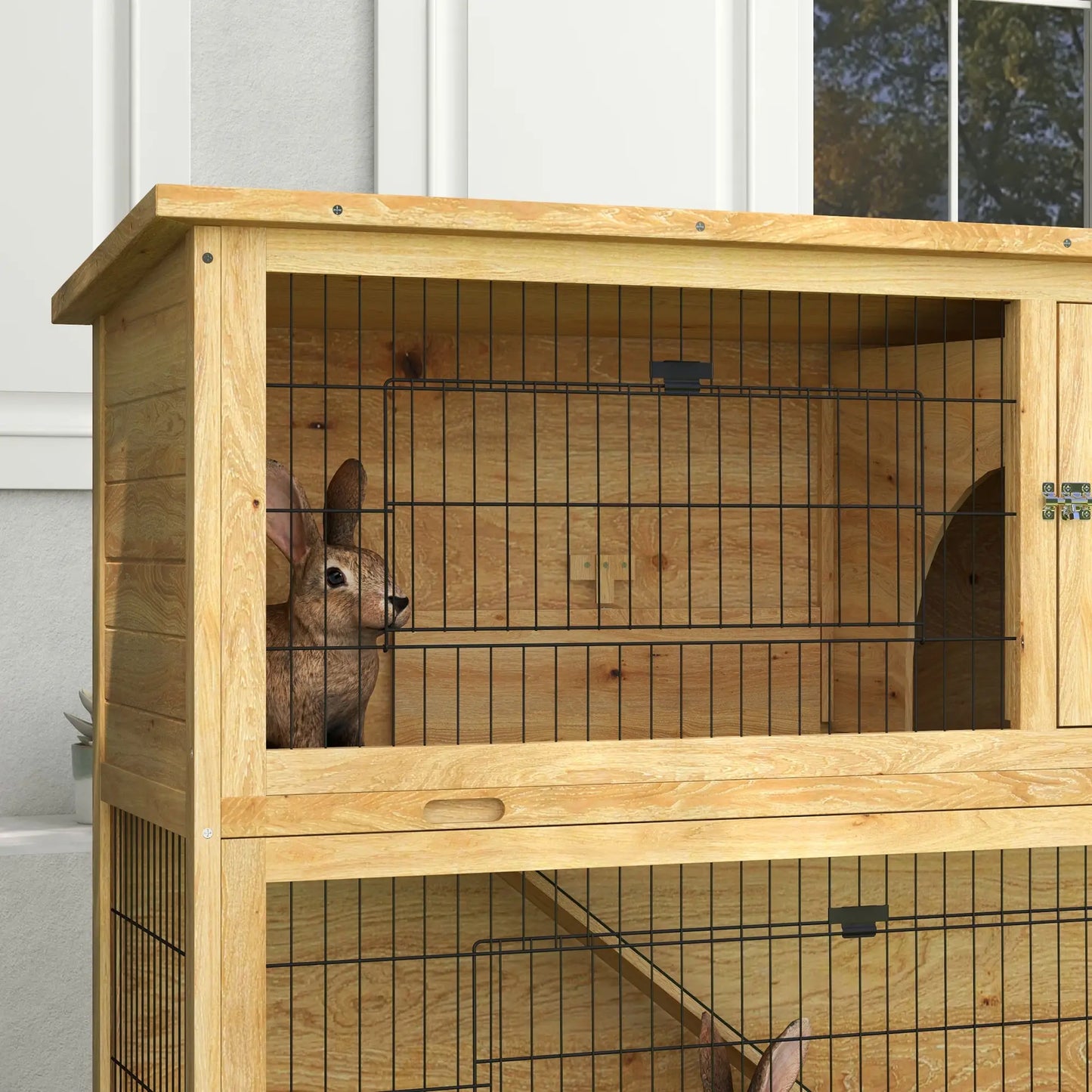 Clapier pour lapins & rongeurs en bois de sapin