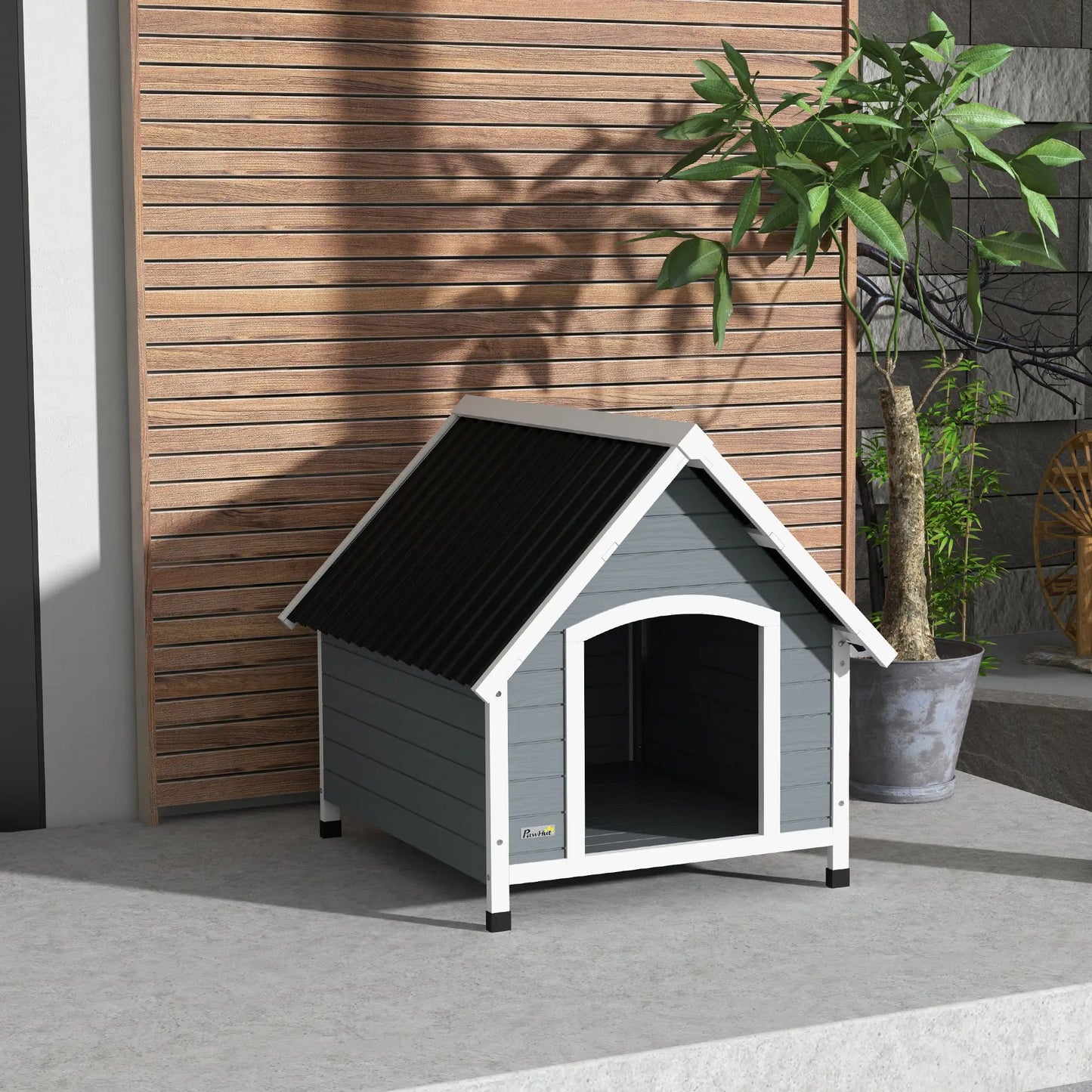 Niche pour chien extérieure en bois de sapin