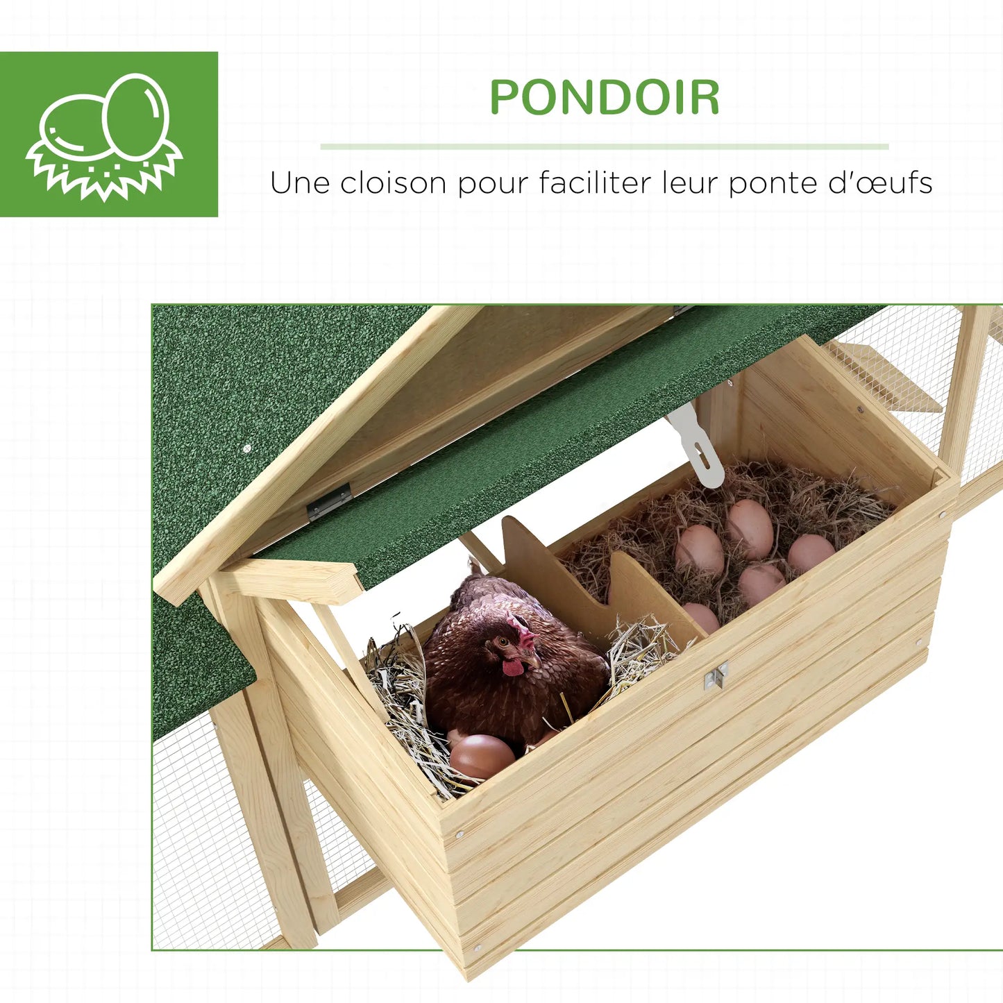 Poulailler / Clapier multi-équipement en bois de sapin