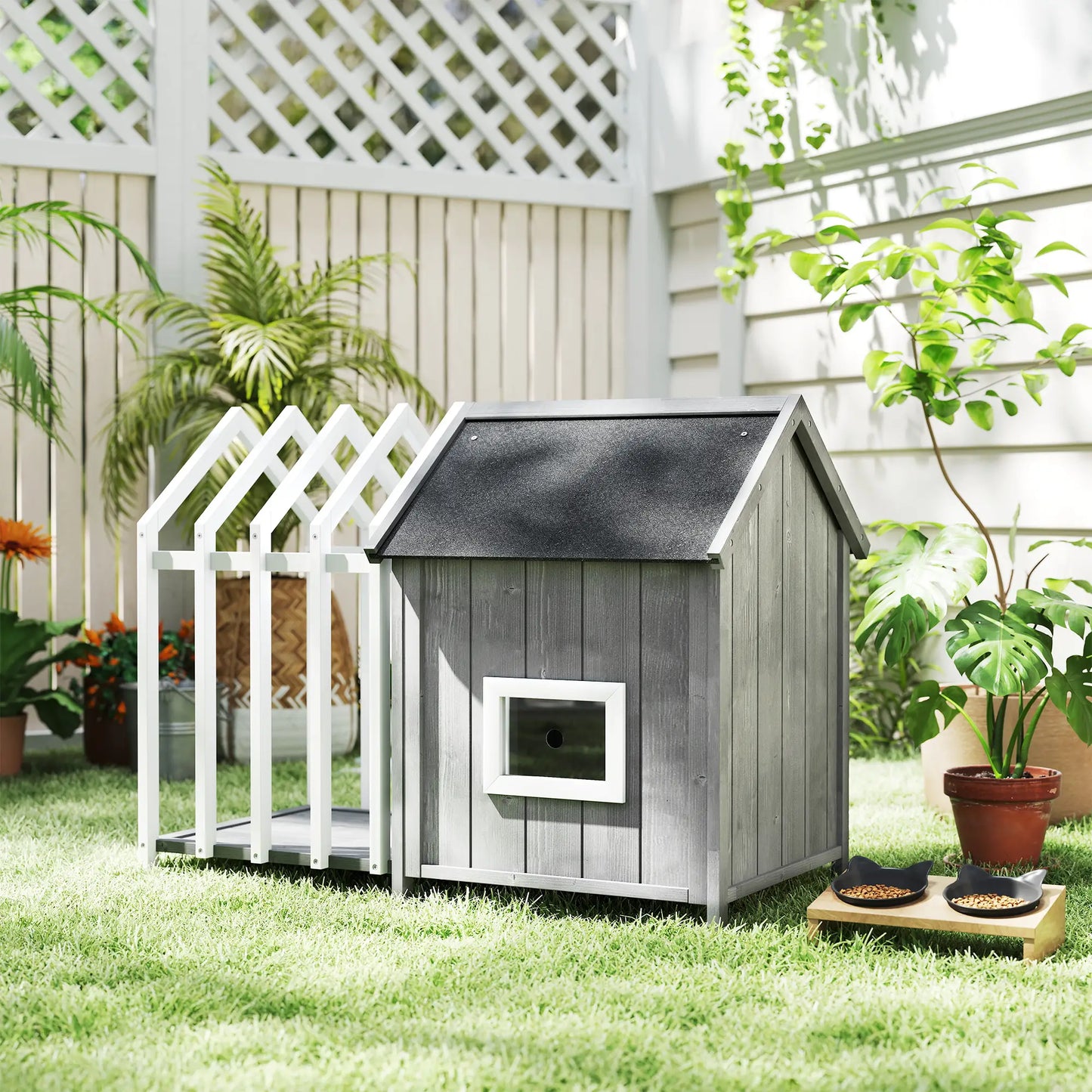 Niche pour chien extérieur en bois de sapin