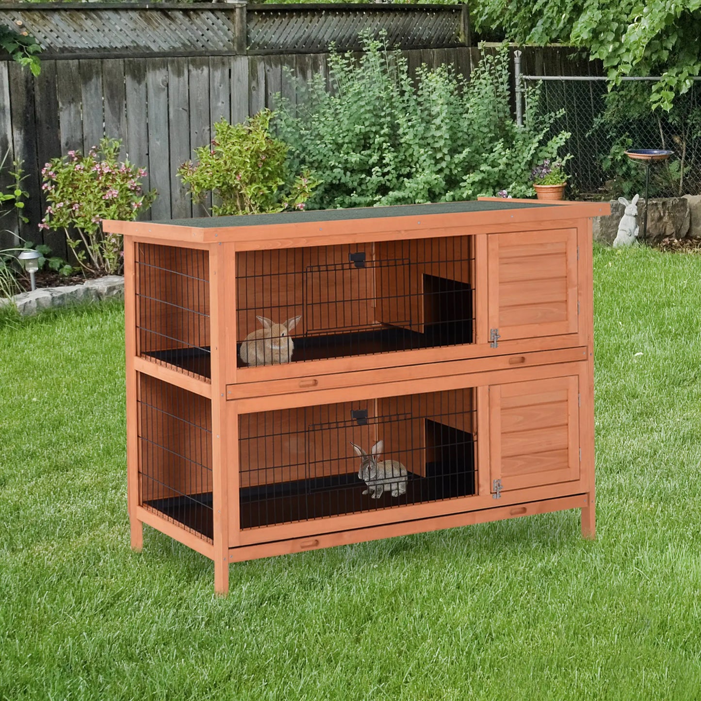 Clapier pour lapins & rongeurs en bois de pin