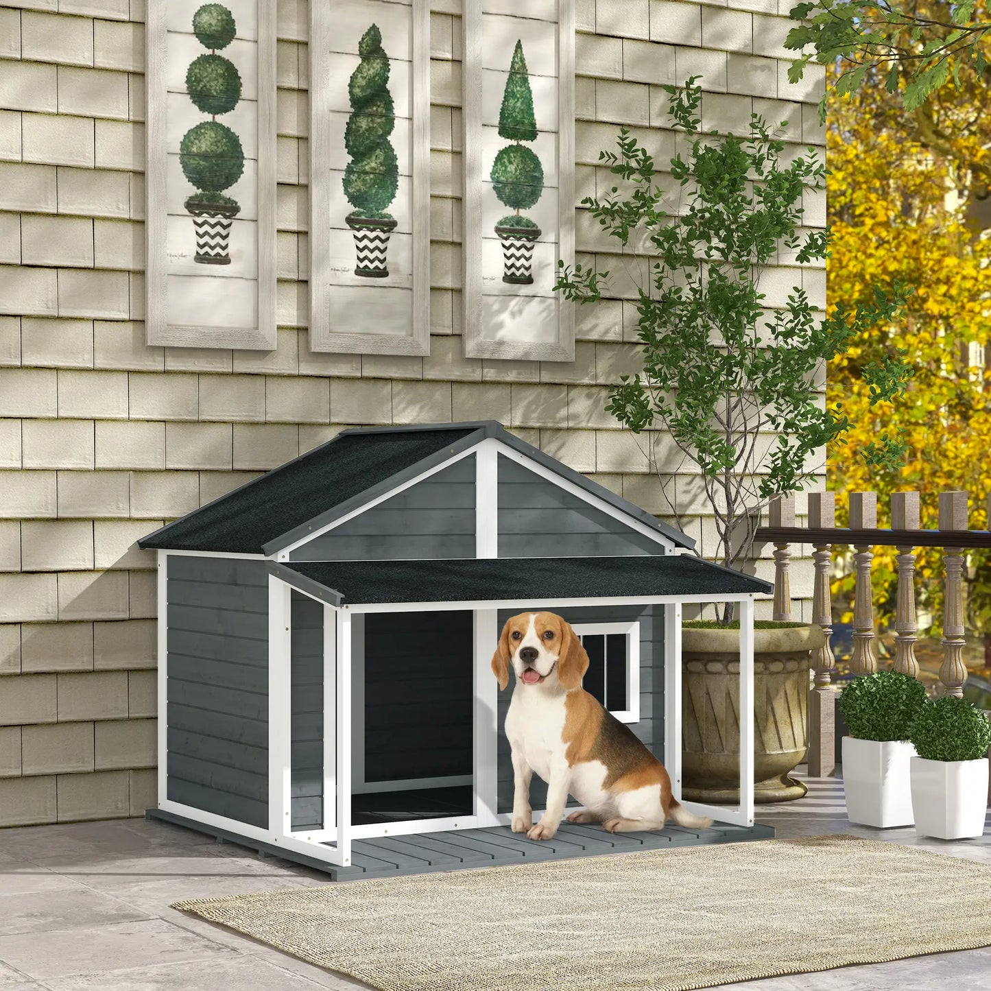 Niche pour chien en bois de sapin