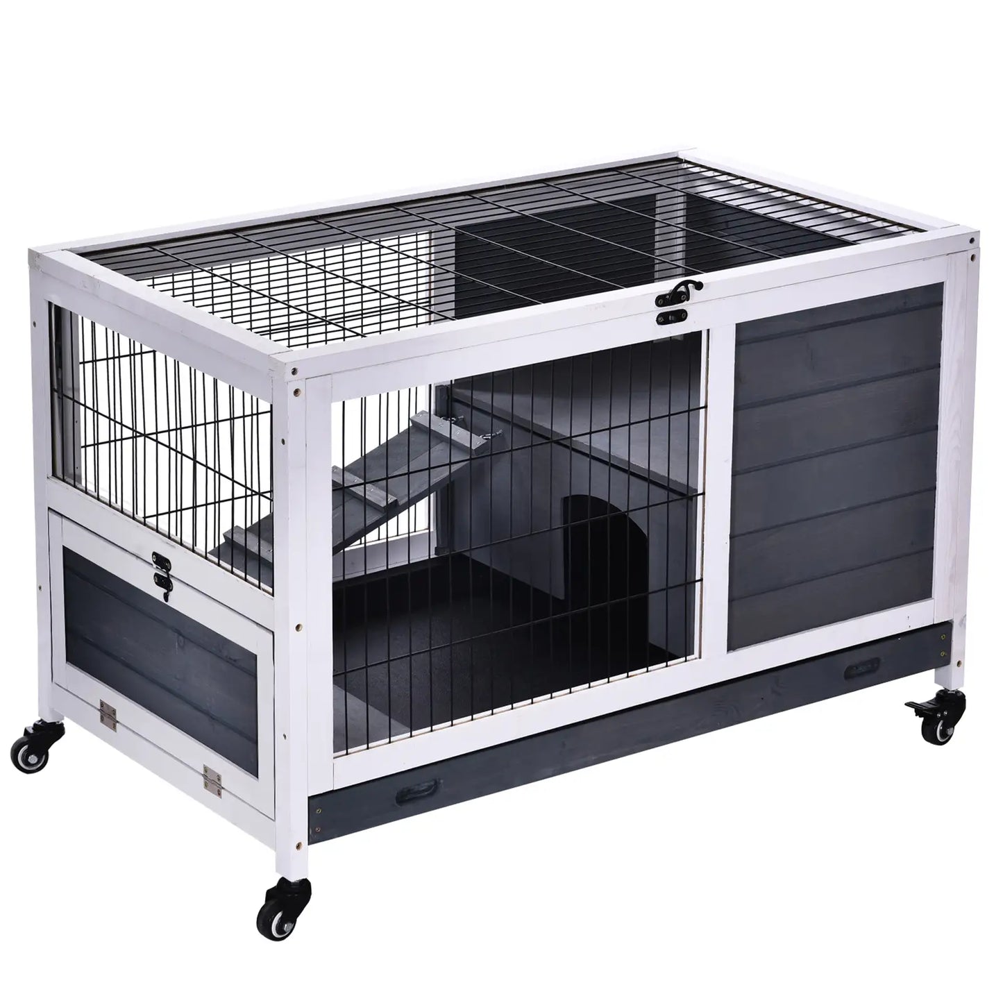 Clapier pour lapin & rongeurs sur roulettes