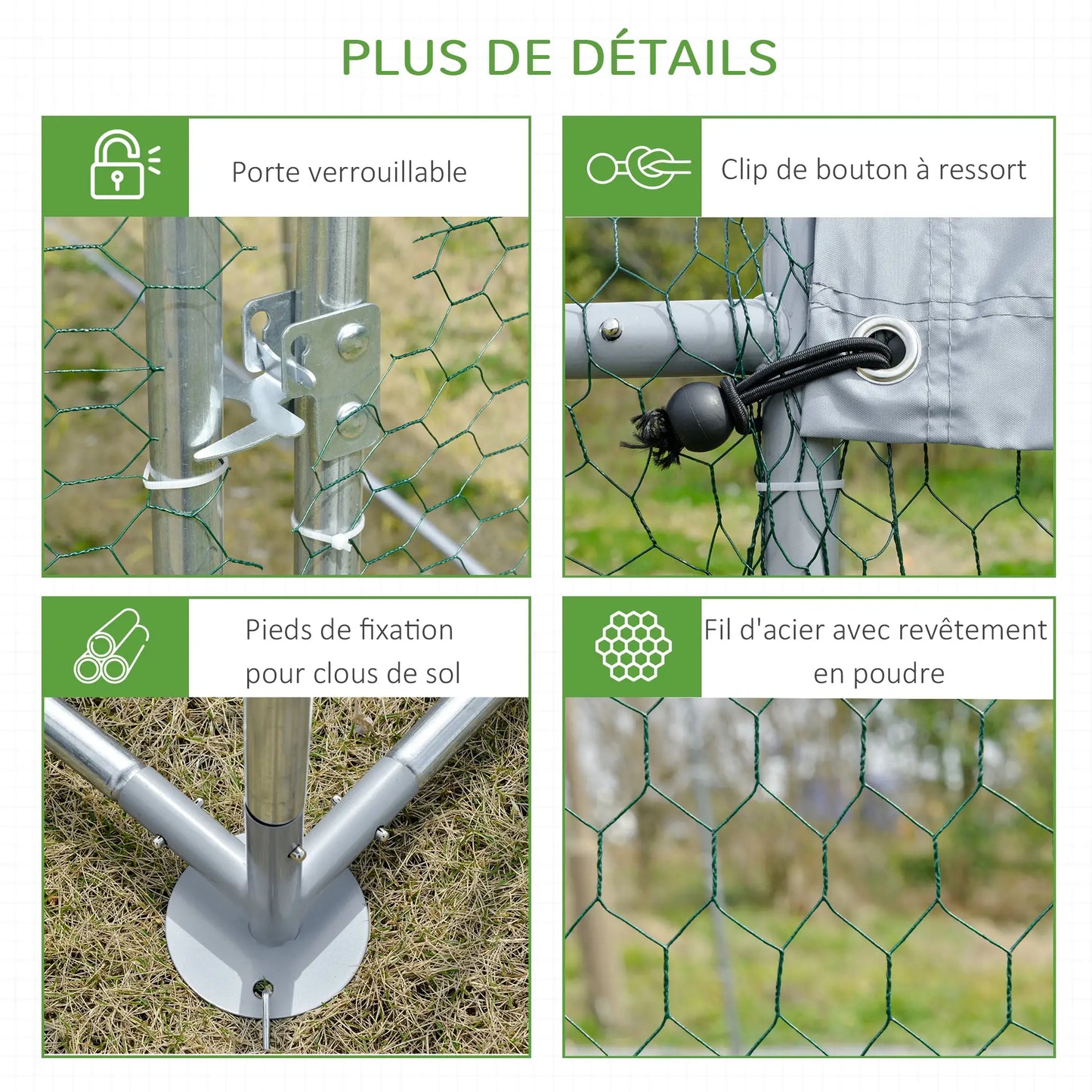 Volière 10,64 ㎡ avec toit anti-UV