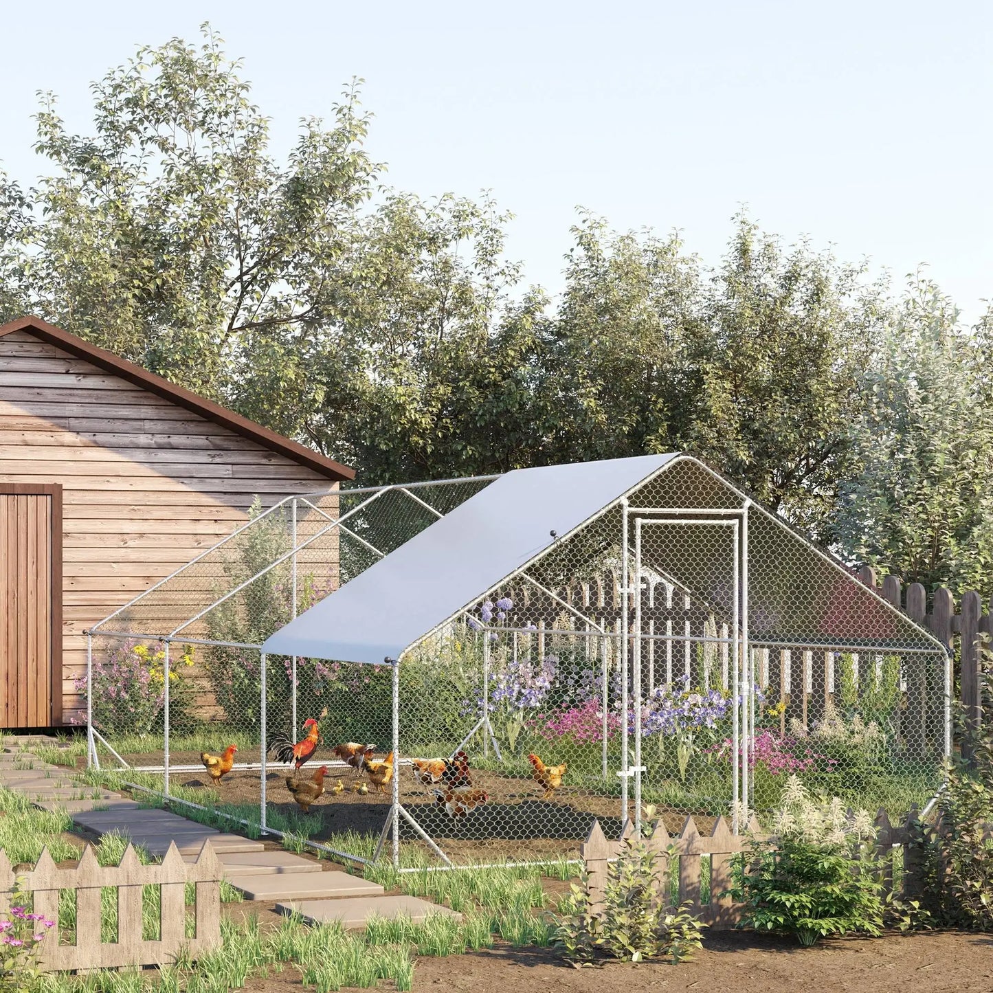 Volière 18 m² en acier