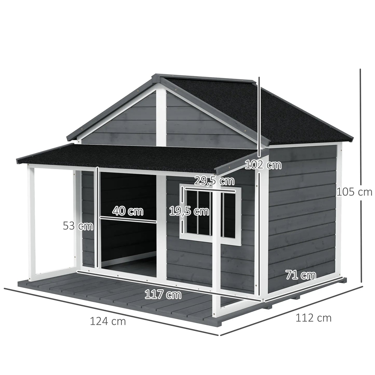 Niche pour chien en bois de sapin