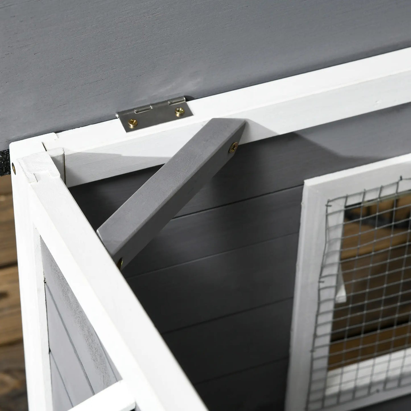 Niche pour chien style cottage en bois de sapin