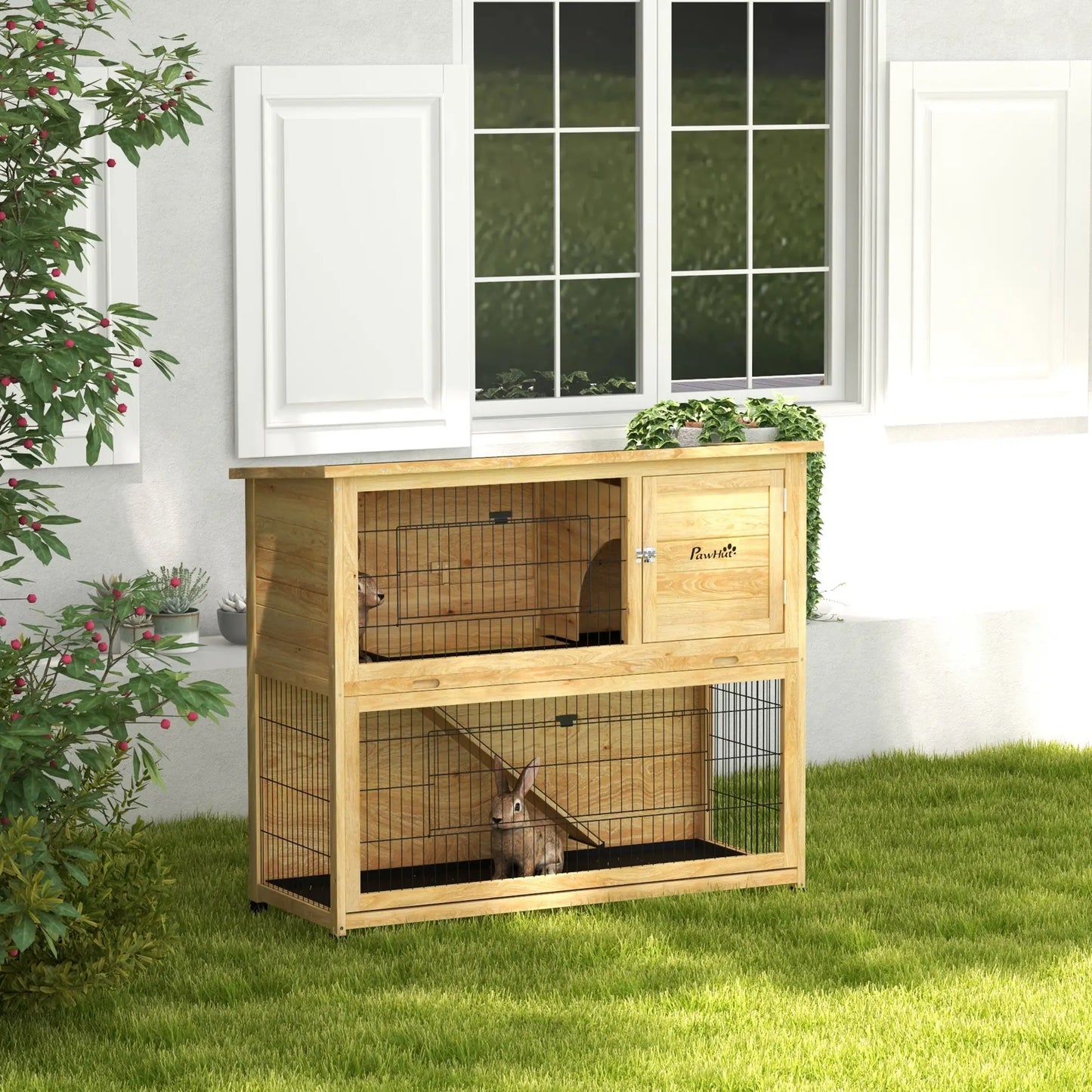 Clapier pour lapins & rongeurs en bois de sapin