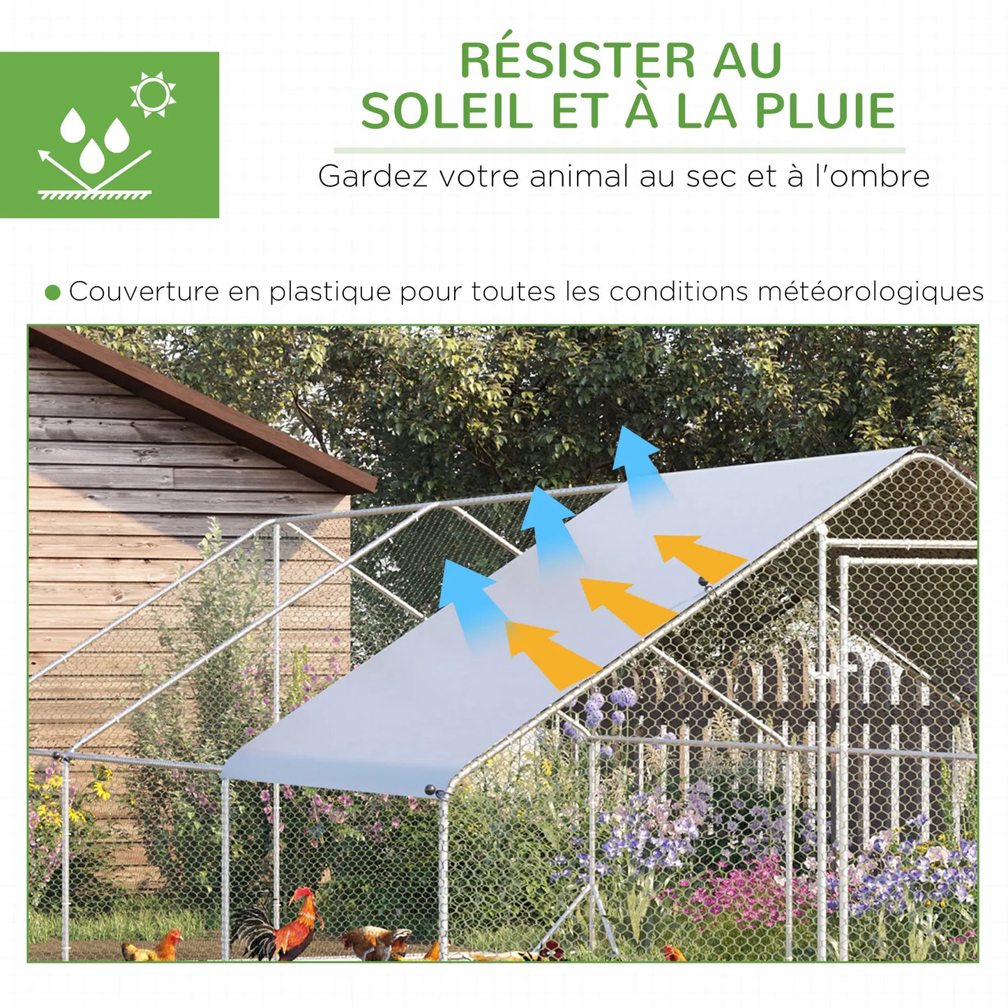 Volière 18 m² en acier