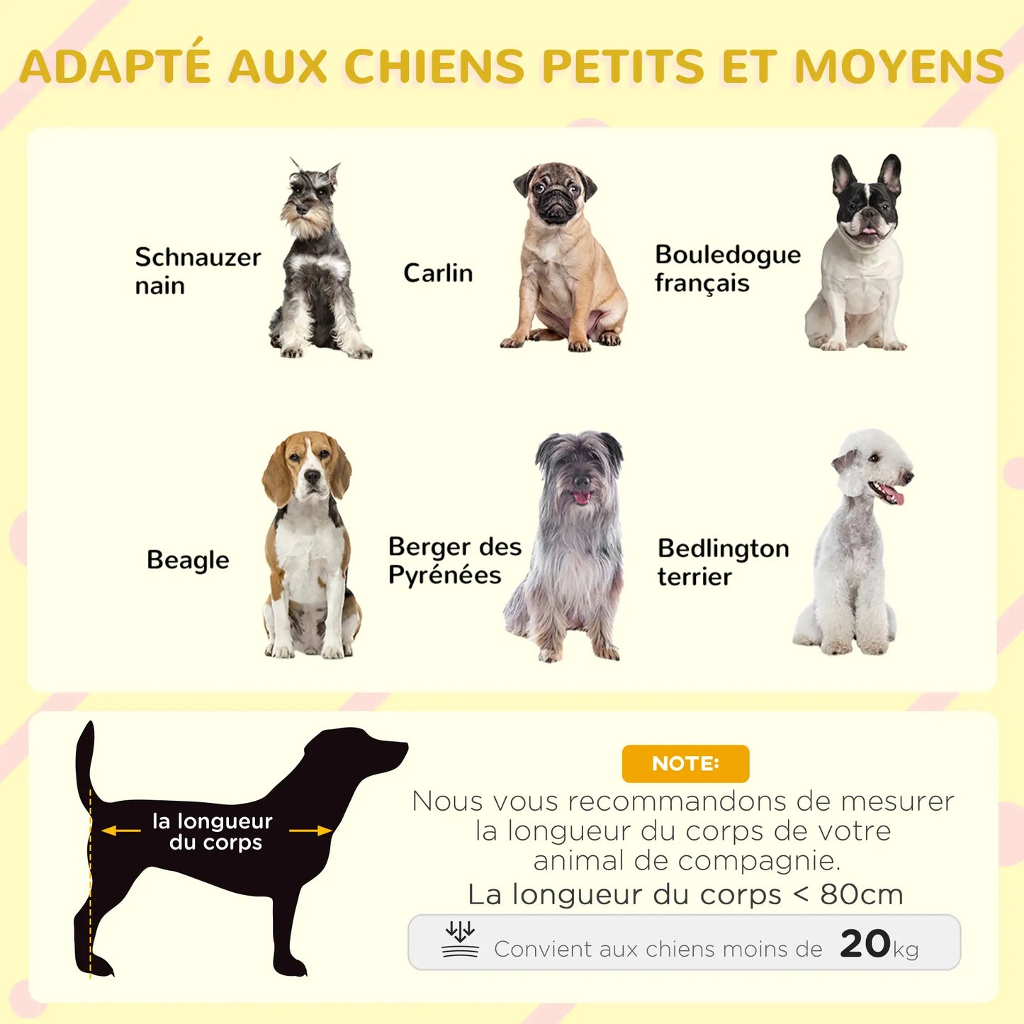 Niche pour chien style cottage en bois de sapin