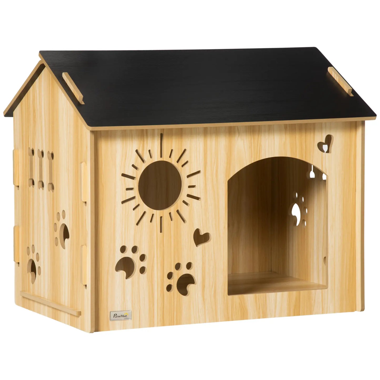 Niche pour chien en bois de chêne