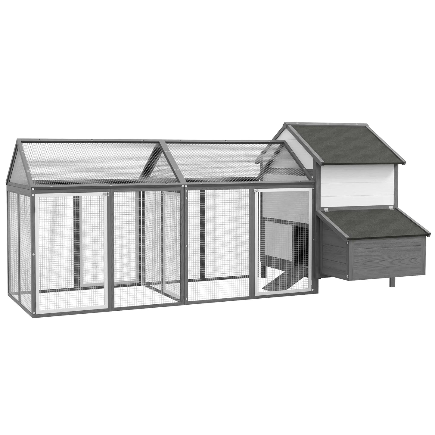 Poulailler en bois avec 2 enclos modulables