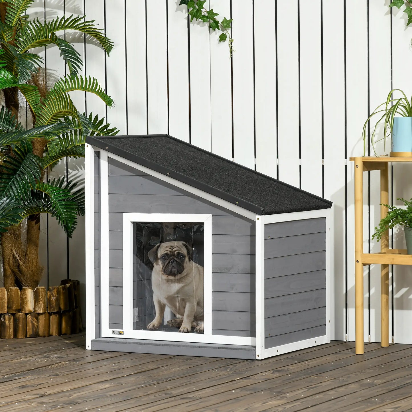 Niche pour Chien en Bois de pin Massif