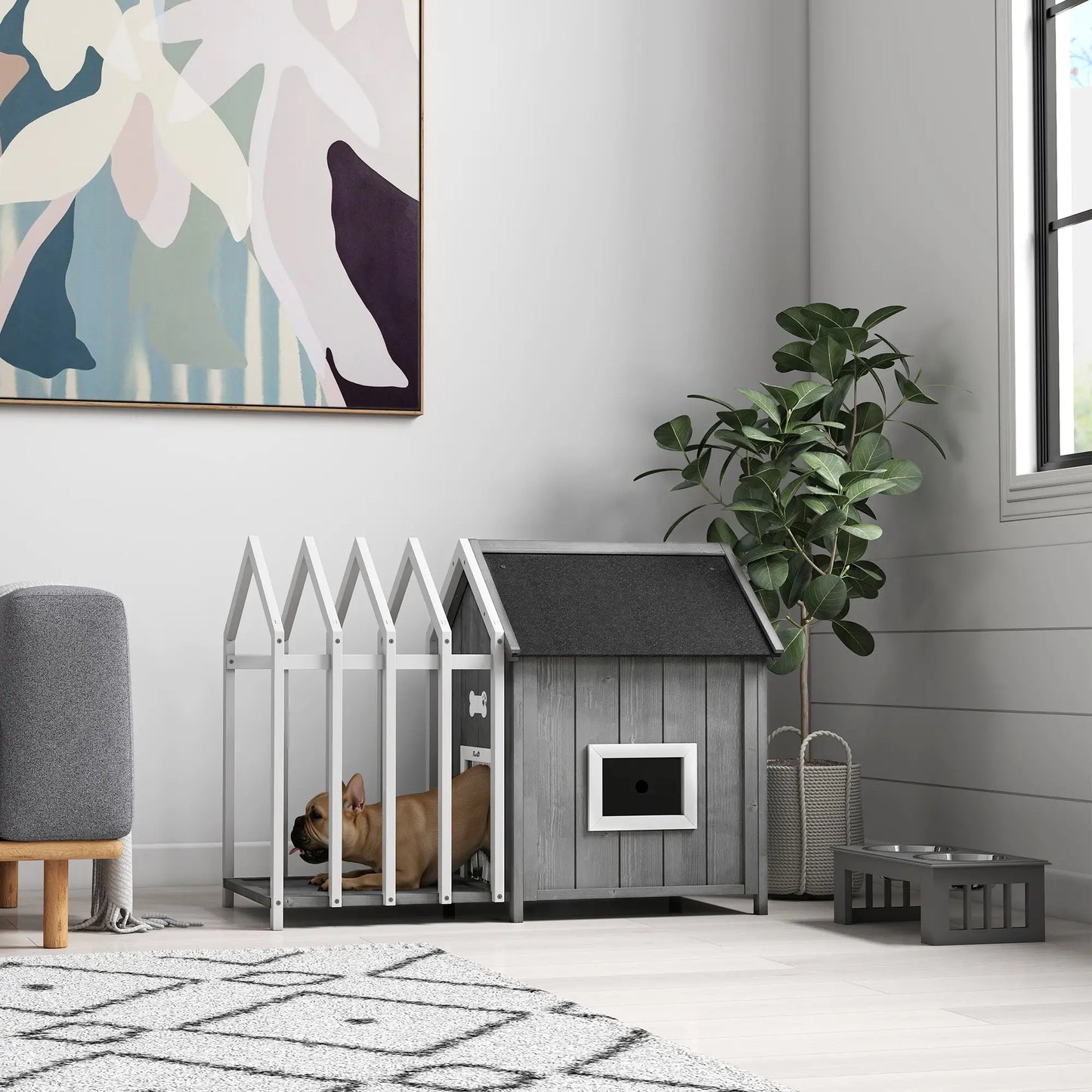 Niche pour chien extérieur en bois de sapin
