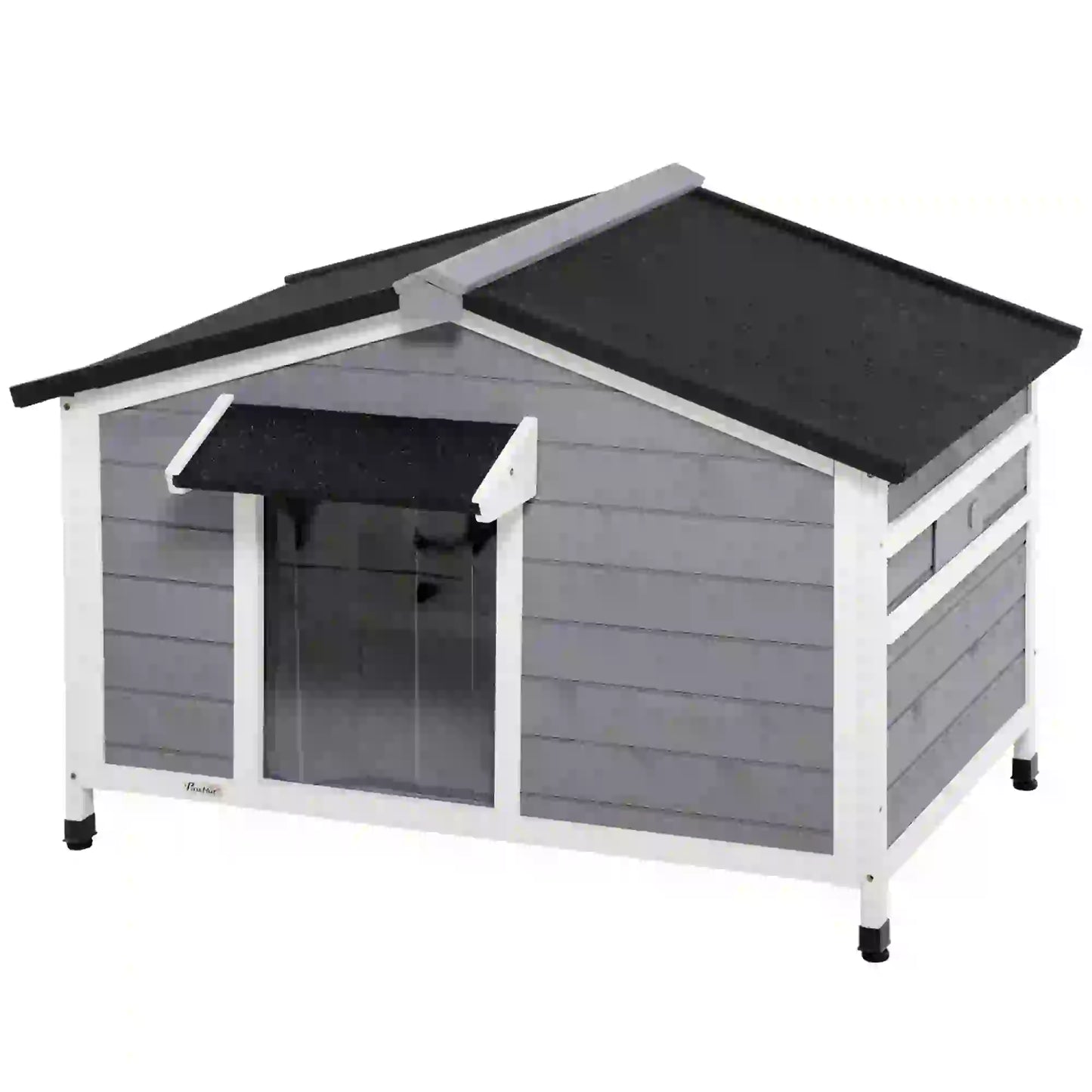Niche pour chien style cottage en bois de sapin