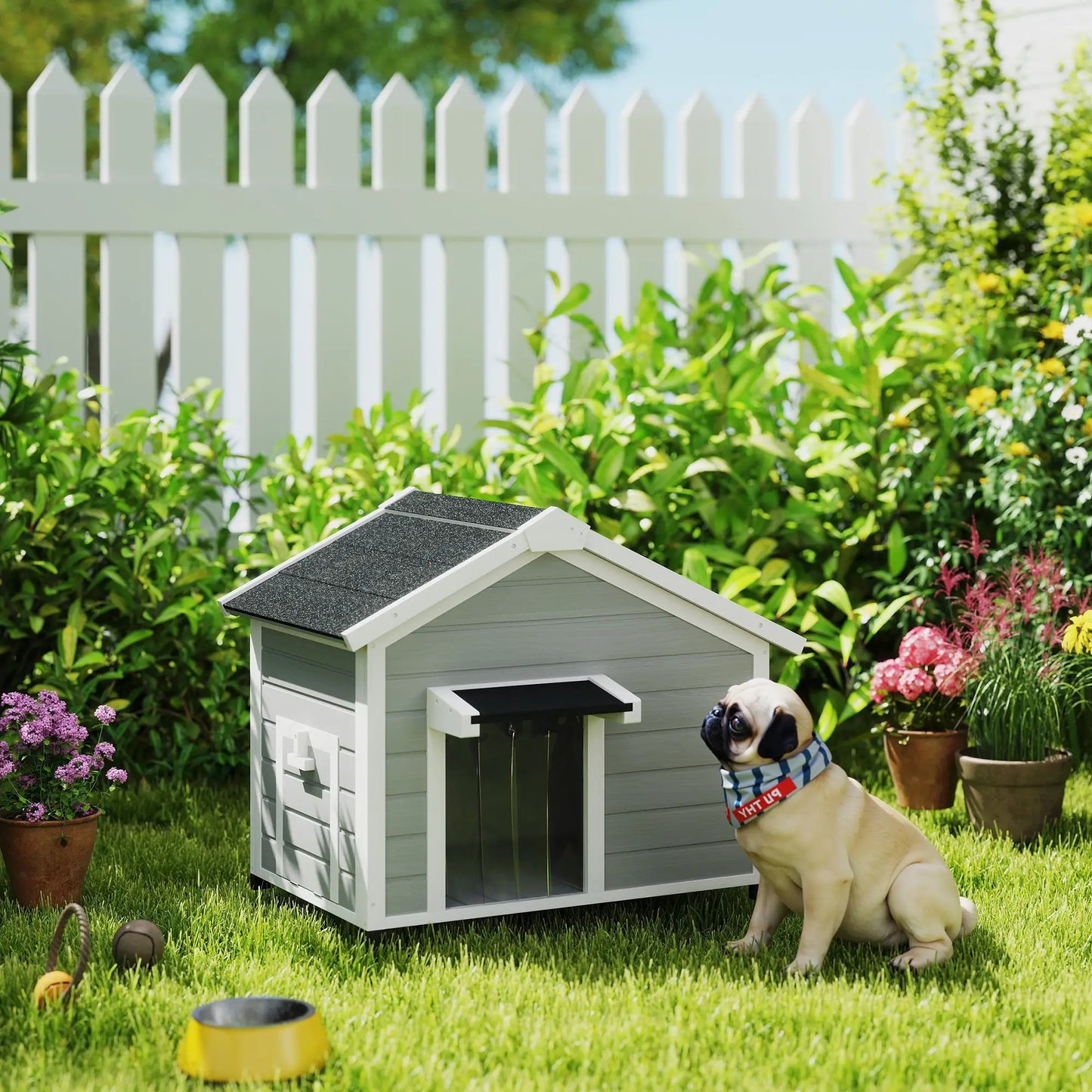 Niche pour chien extérieur en bois de sapin