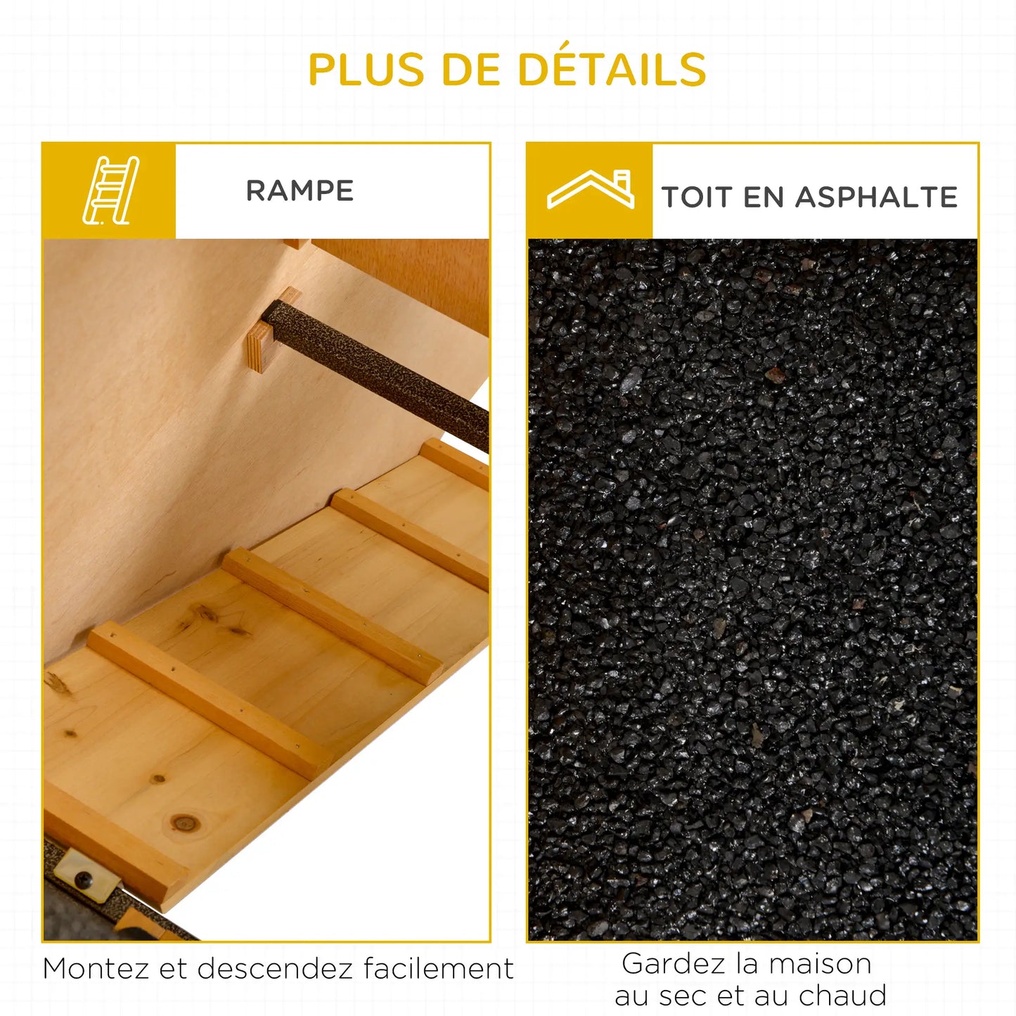 Clapier pour lapins & rongeurs en bois de pin