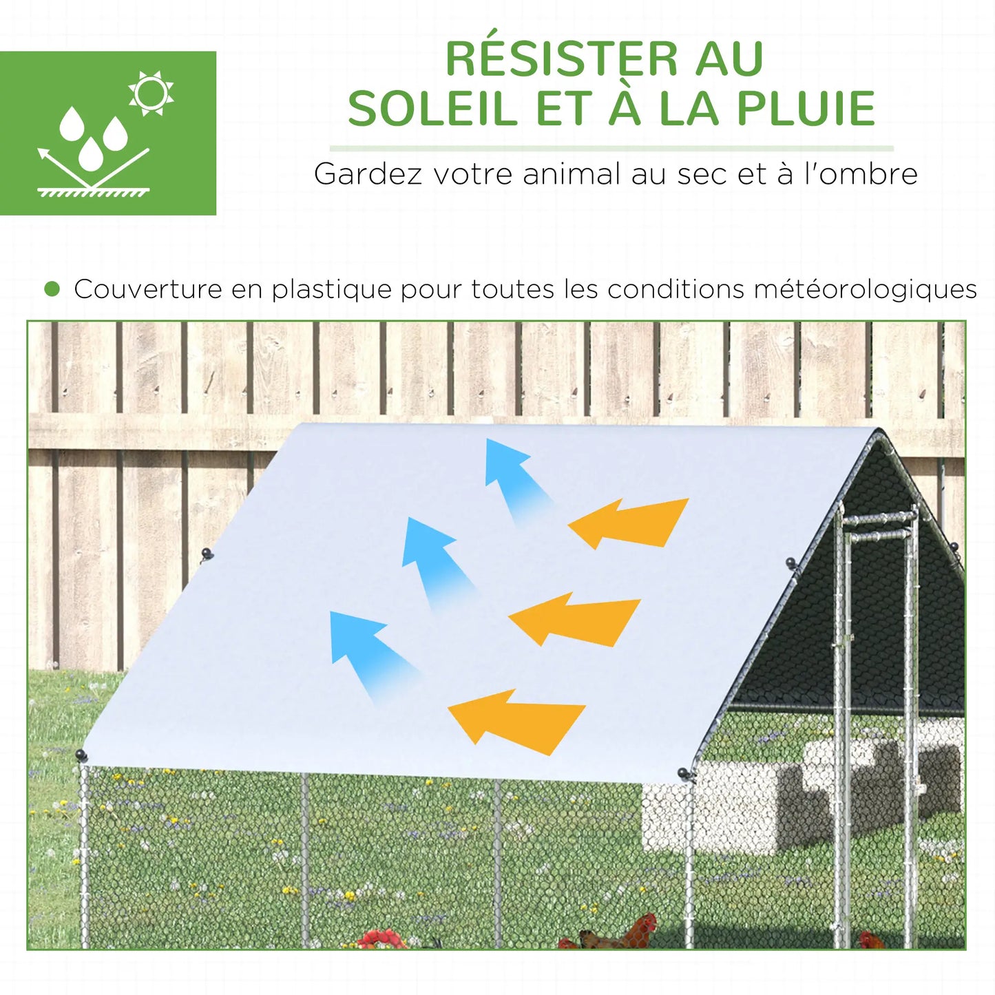 Volière 6 m² en acier