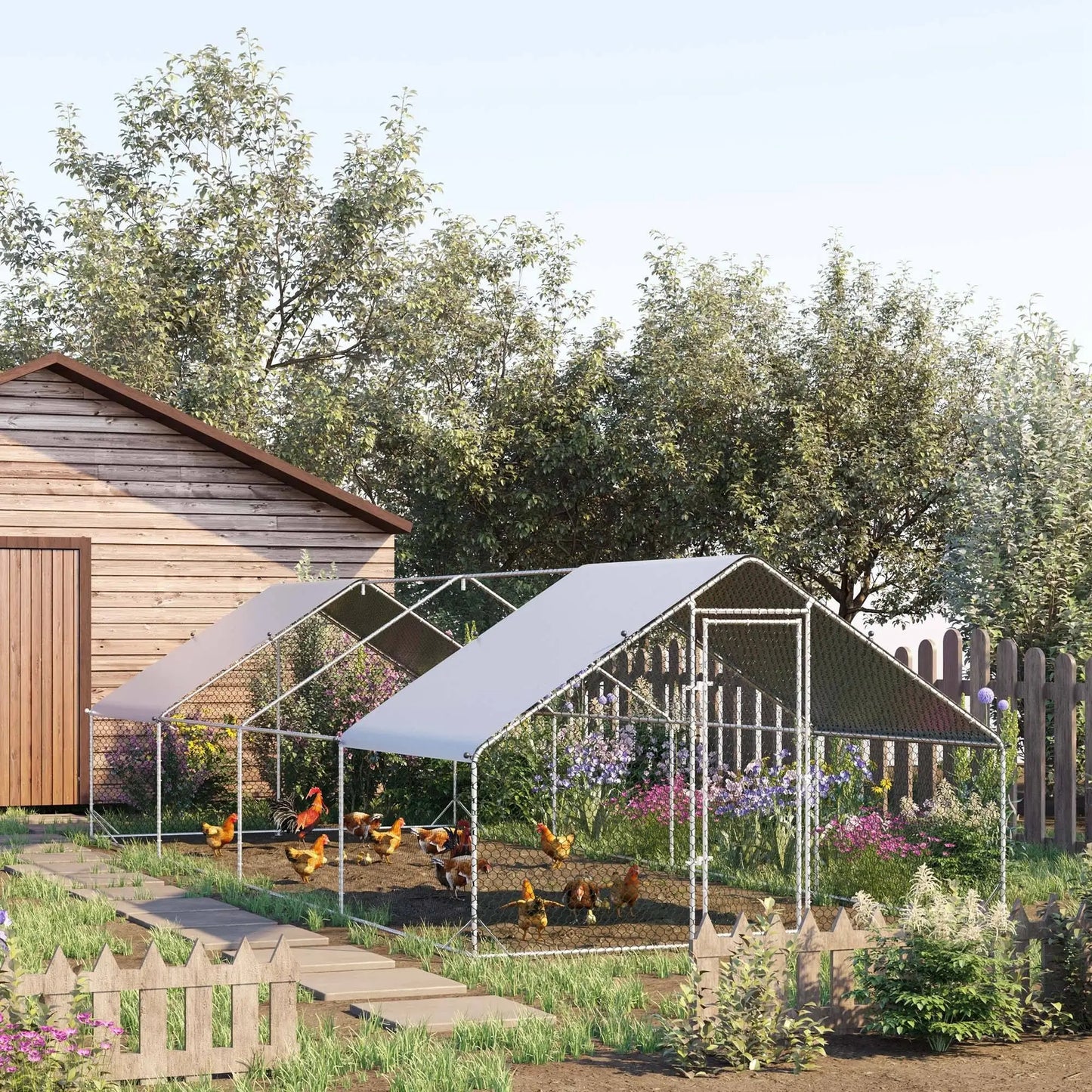 Volière 24 m² en acier