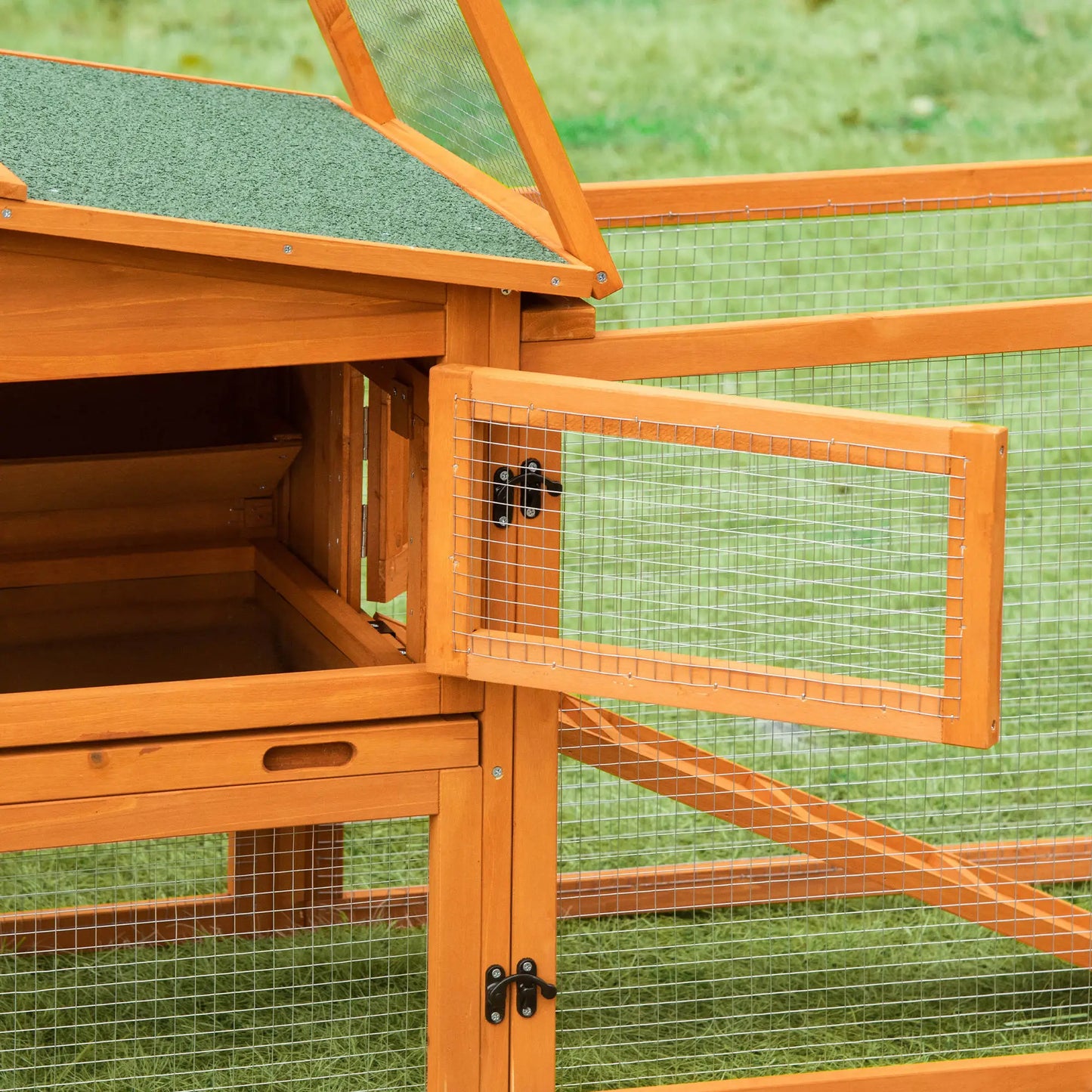 Clapier pour lapins & rongeurs en bois de pin