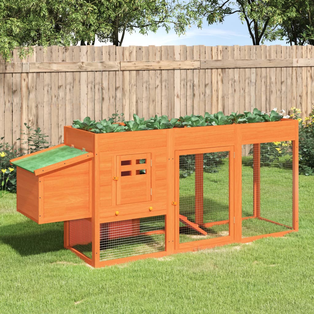 Poulailler en Bois avec Jardinière Intégrée