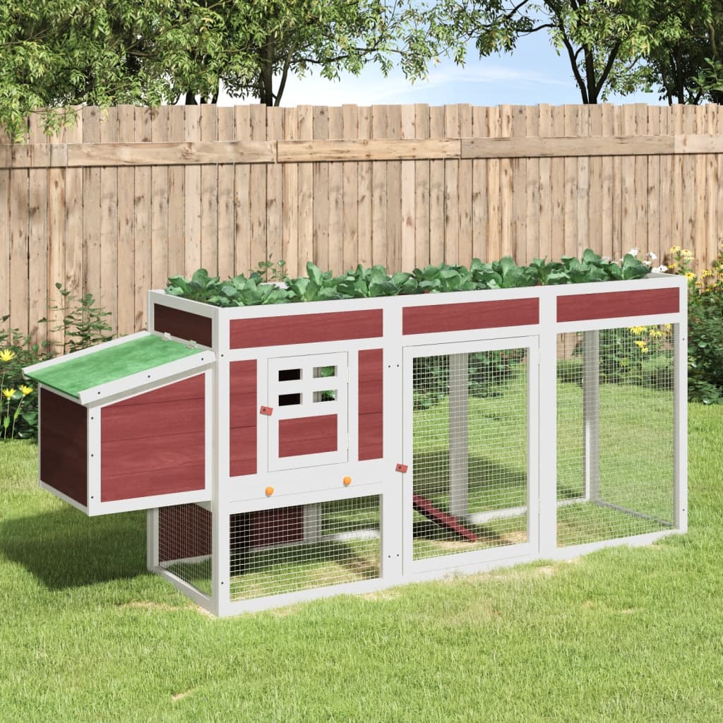 Poulailler en Bois avec Jardinière Intégrée
