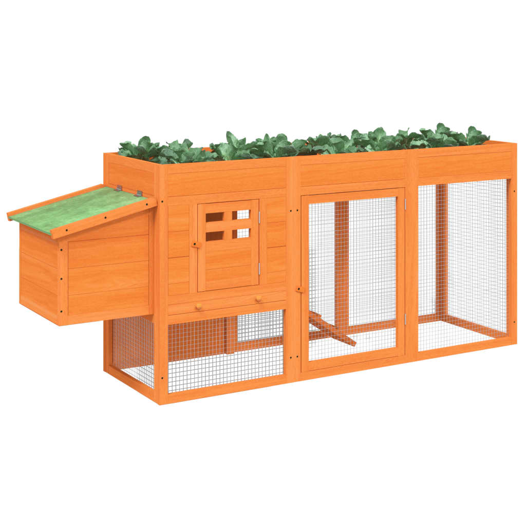 Poulailler en Bois avec Jardinière Intégrée