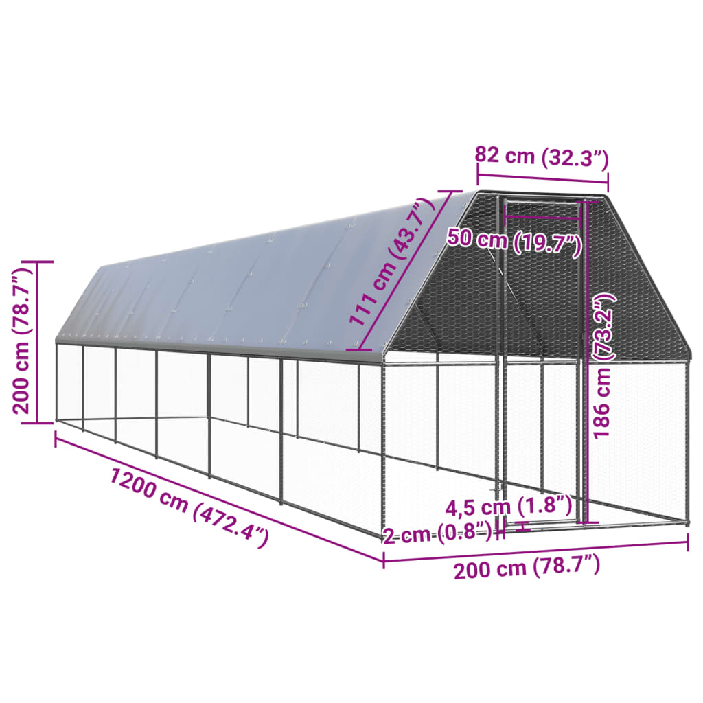 Poulailler 20m² en Acier galvanisé