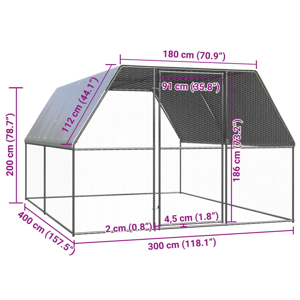 Poulailler 20m² en Acier galvanisé