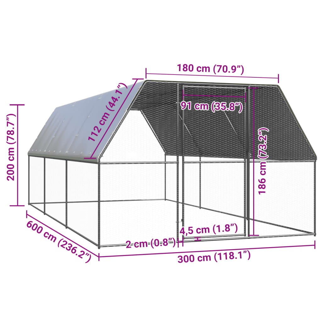 Poulailler 20m² en Acier galvanisé
