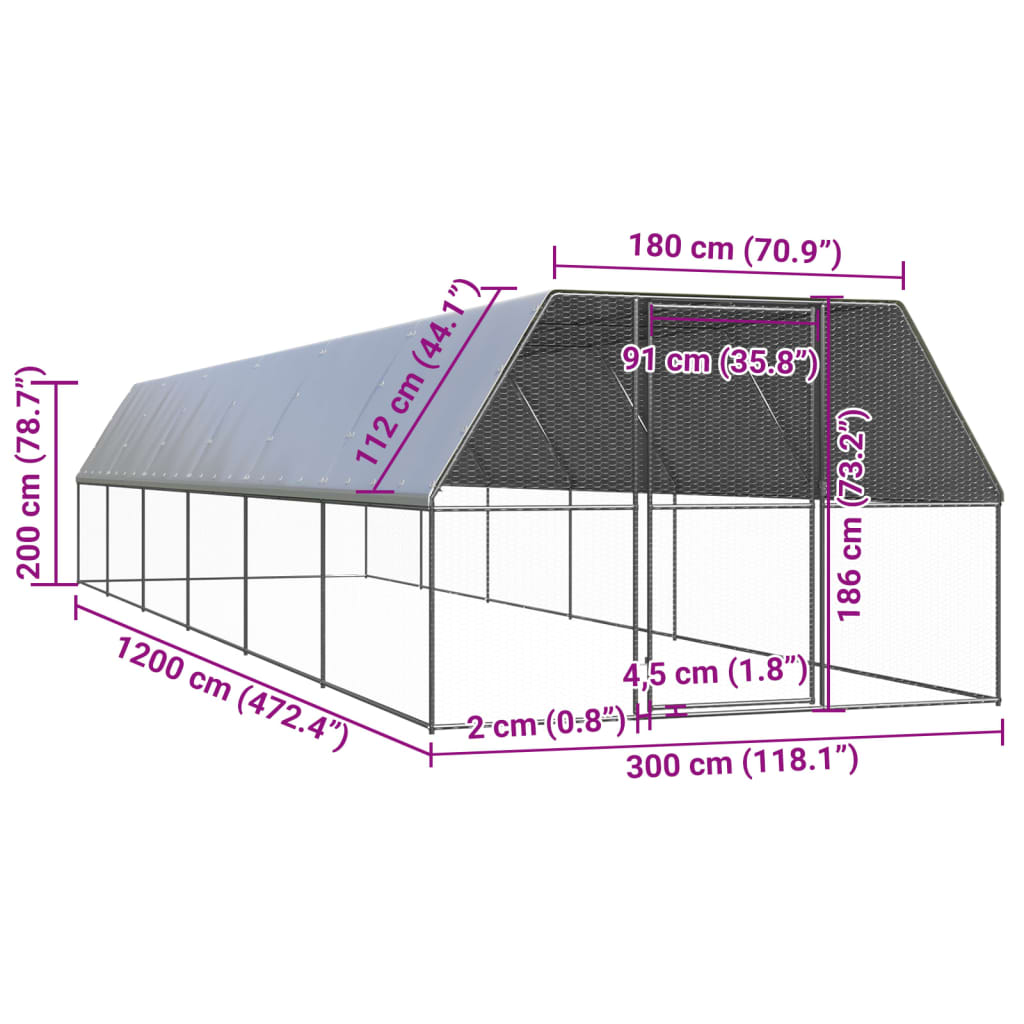 Poulailler 20m² en Acier galvanisé