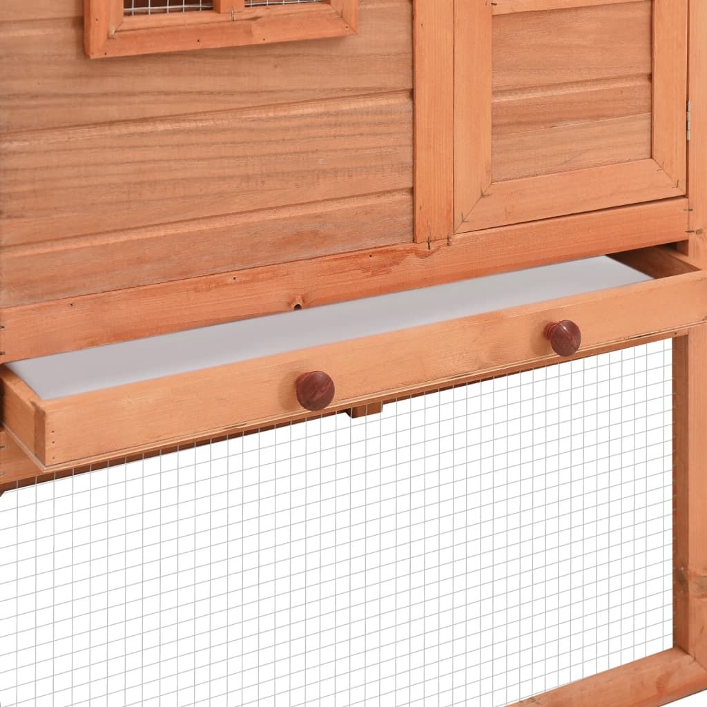 Poulailler en bois de pin avec toit Inclinable