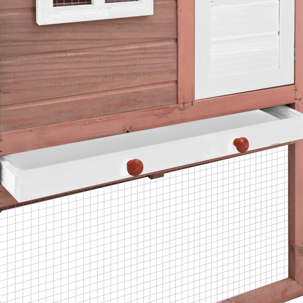 Poulailler en bois de pin avec toit Inclinable