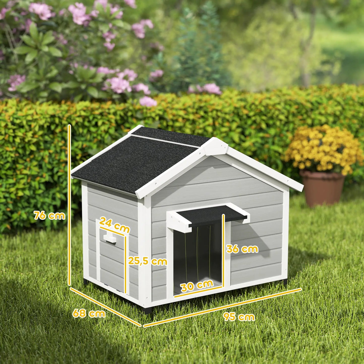 Niche pour chien extérieur en bois de sapin