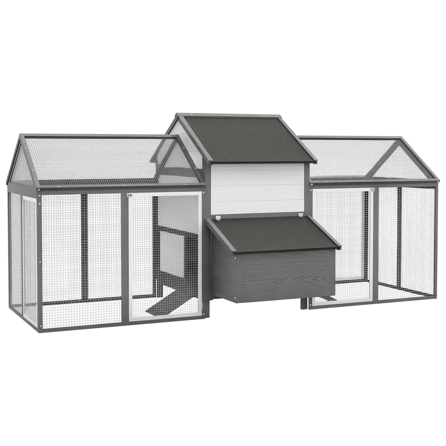 Poulailler en bois avec 2 enclos modulables