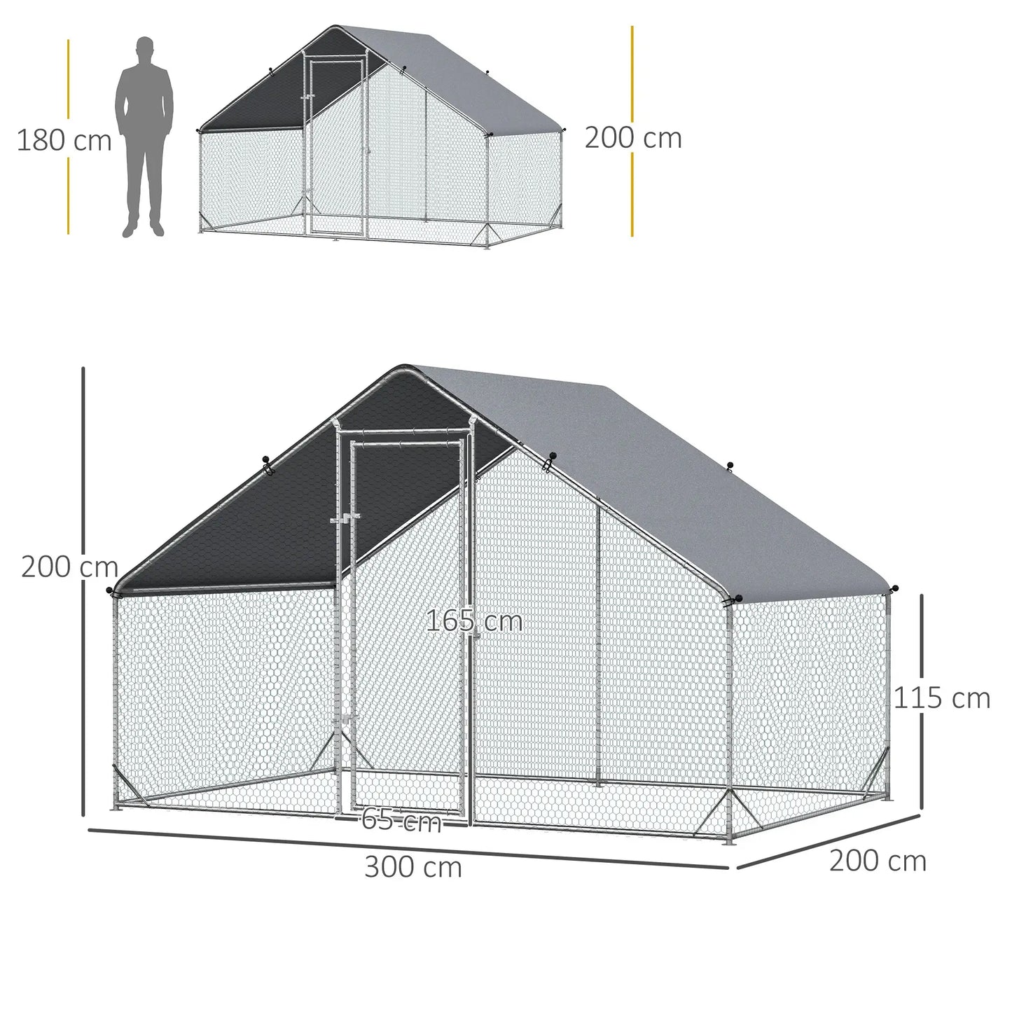 Volière 6 m² en acier