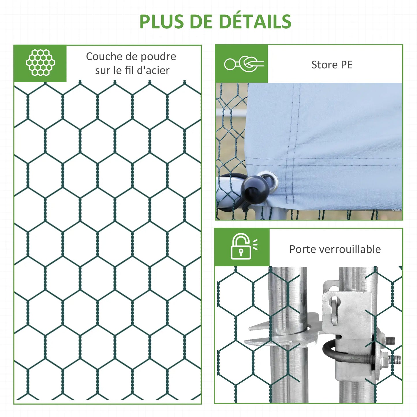 Volière 18 m² en acier