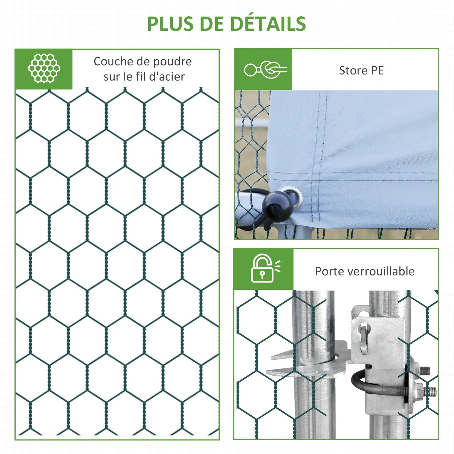 Volière 12 m² en acier