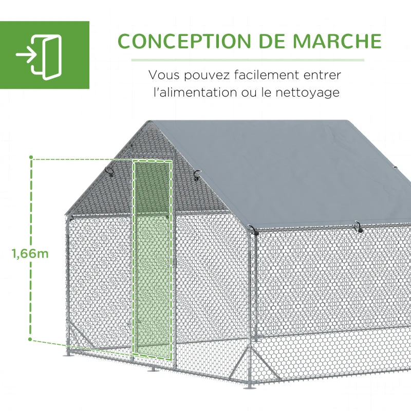 Volière 18 m² en acier