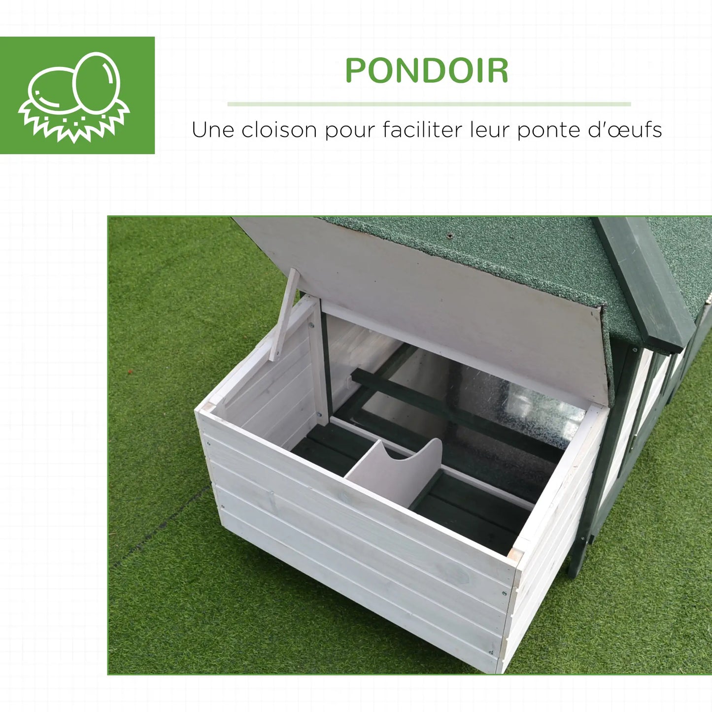 Poulailler cottage multi-équipement en bois de pin