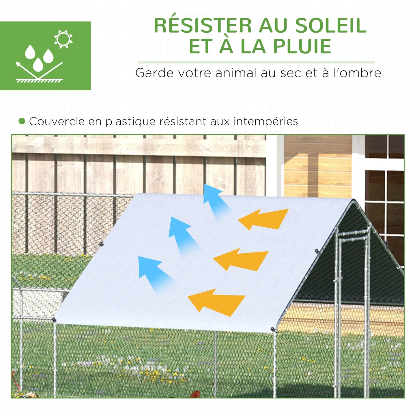 Volière 24 m² en acier