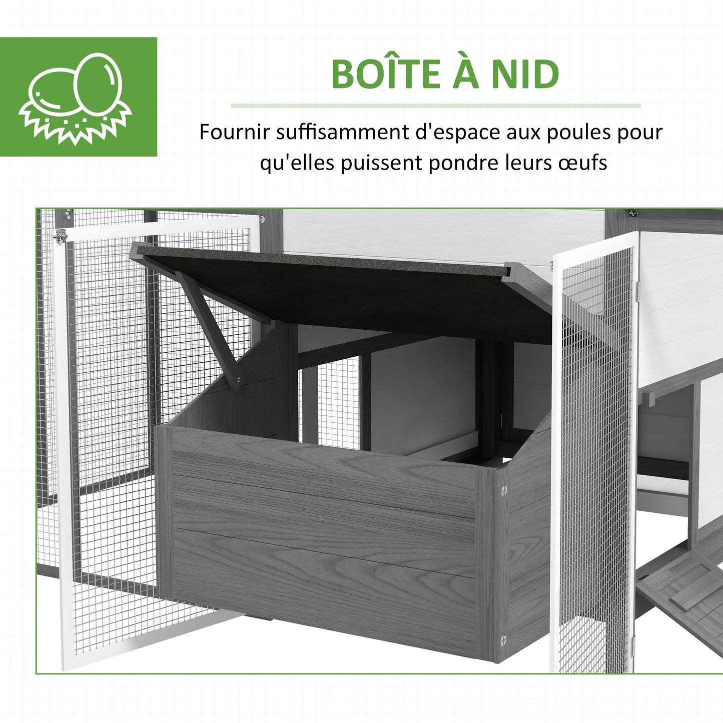 Poulailler en bois avec 2 enclos modulables