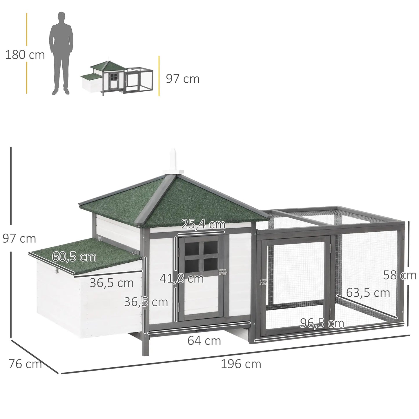 Poulailler cottage multi-équipement en bois pin