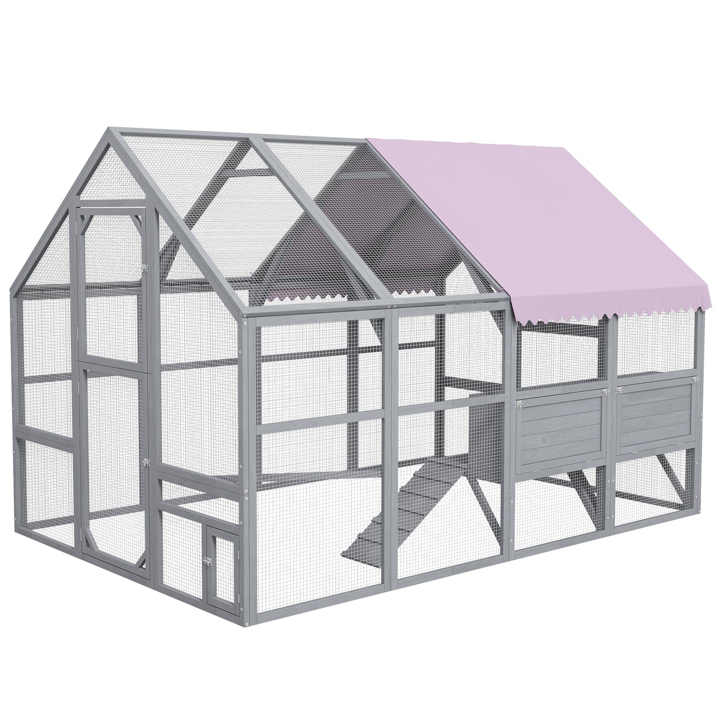 Volière 5.2 m² en bois de sapin