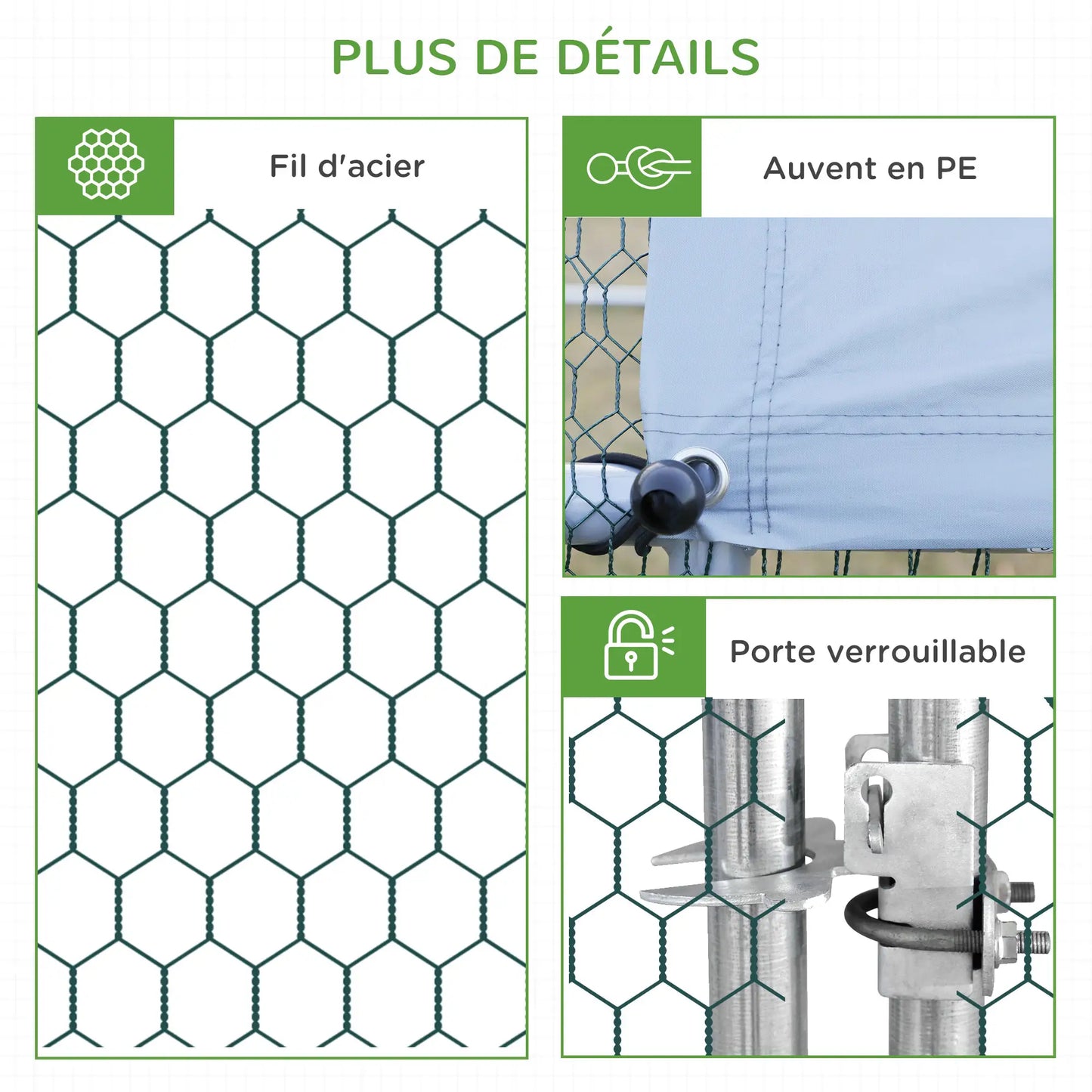 Volière 24 m² en acier