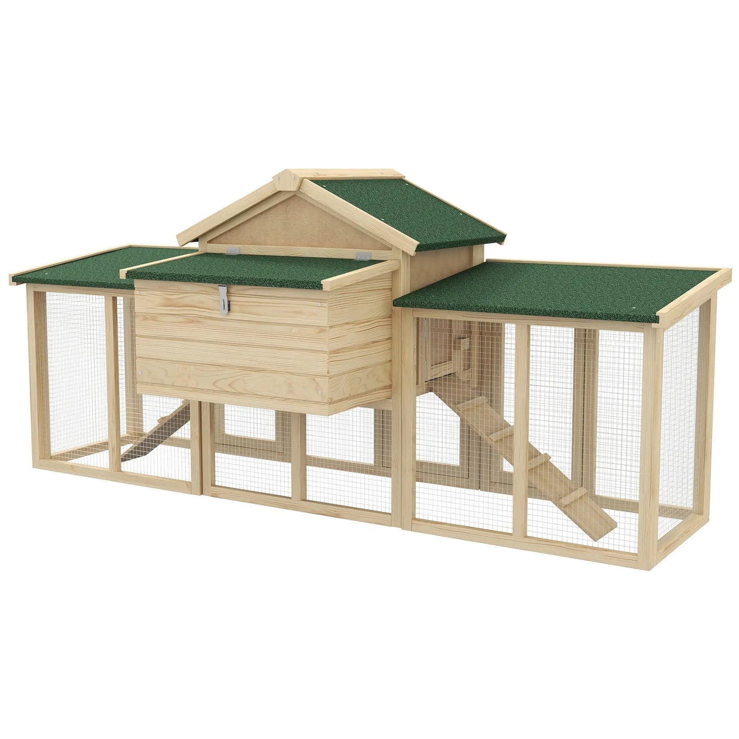 Poulailler / Clapier multi-équipement en bois de sapin