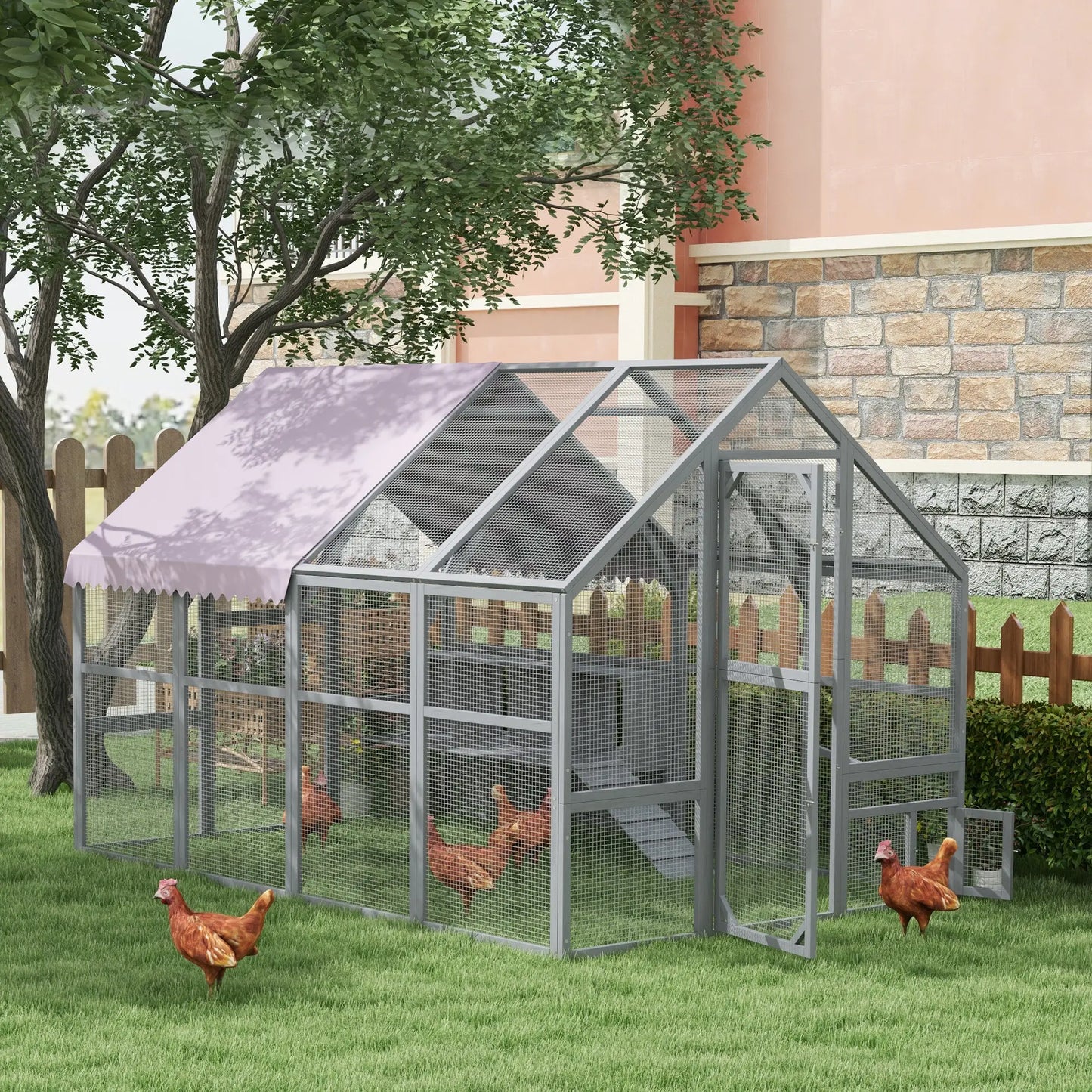Volière 5.2 m² en bois de sapin