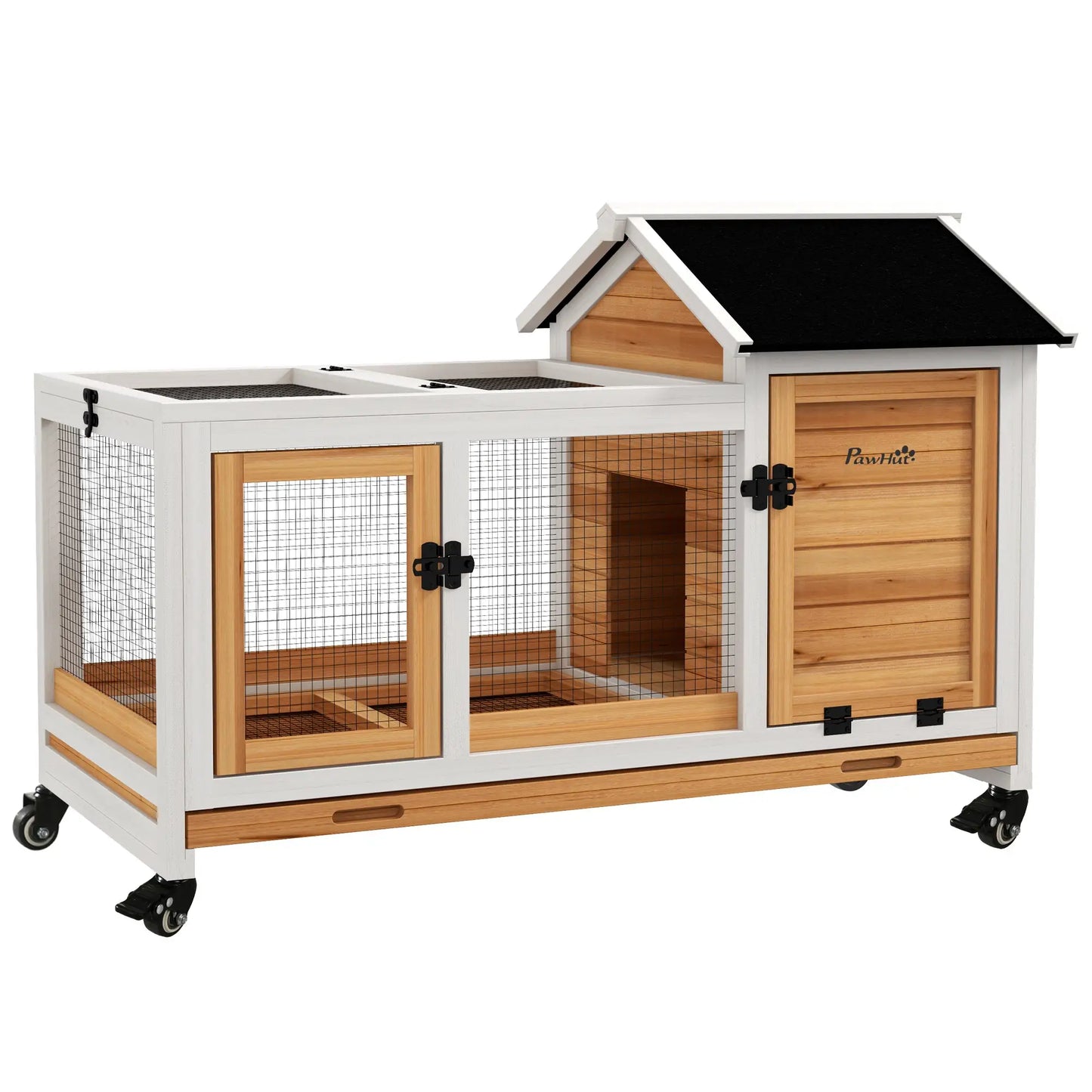 Clapier pour lapins & rongeurs sur roulettes